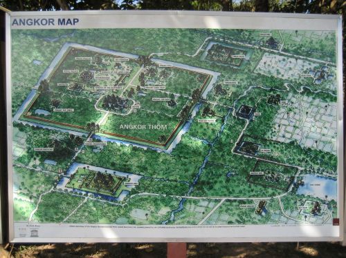 Plano de los templos de Angkor Wat